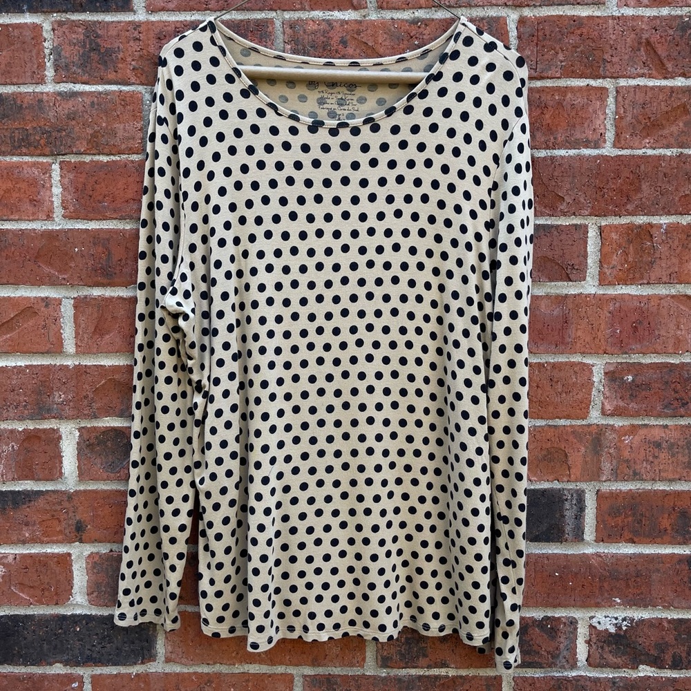 Chico's Polka Dot Long Sleeve